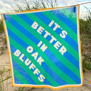 IT'S BETTER IN OAK BLUFFS STRIPED BEACH BANDANA